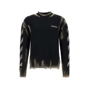 Off White Men Diag Arr Corrosion Sweater